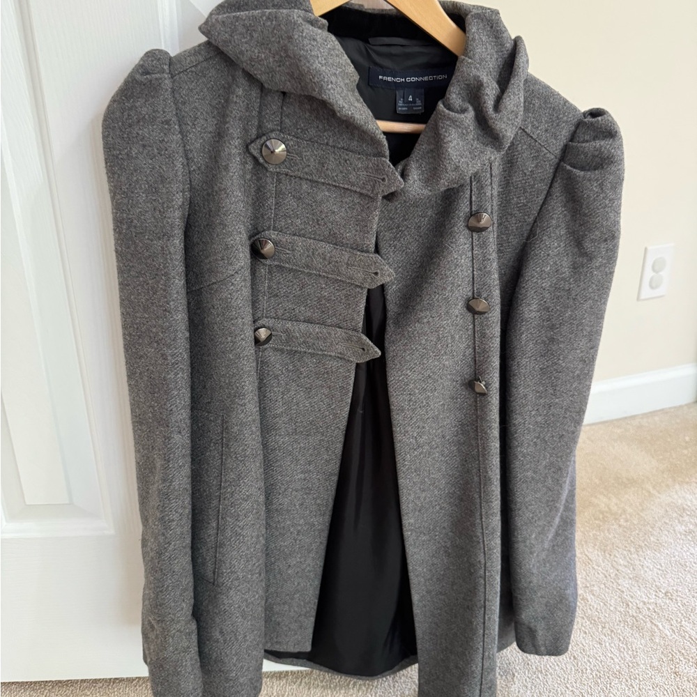Gray Military Style Coat
